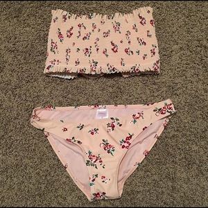 pink floral bikini